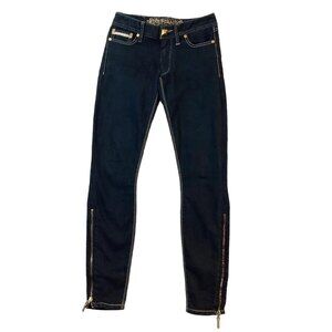 Express Zelda Slim Fit Ultra Low-Rise Blue Denim Jean Legging Womens Size 0